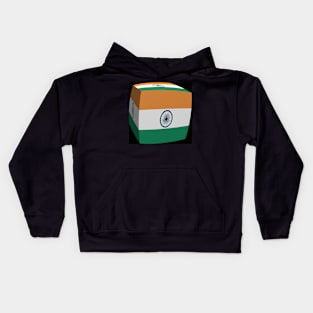 Indian Flag cubed. Kids Hoodie